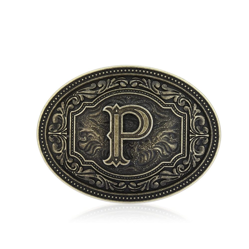 4507 Belt Buckles - Initial Letters A to Z Western Rodeo Cowboy Cowgirl